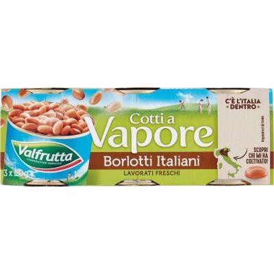 VALFRUTTA FAGIO. BORLOTTI VAPORE GR150X3